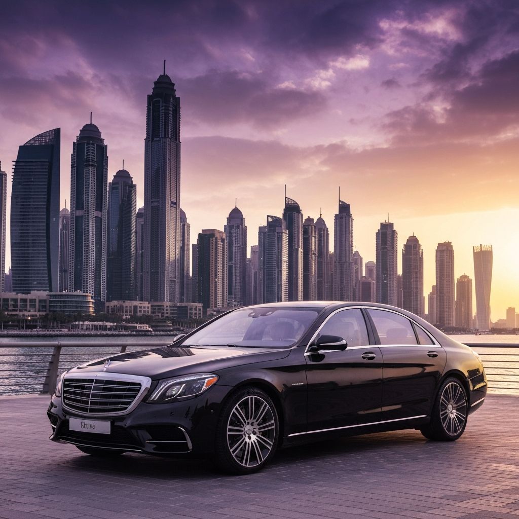 Luxury car on the road